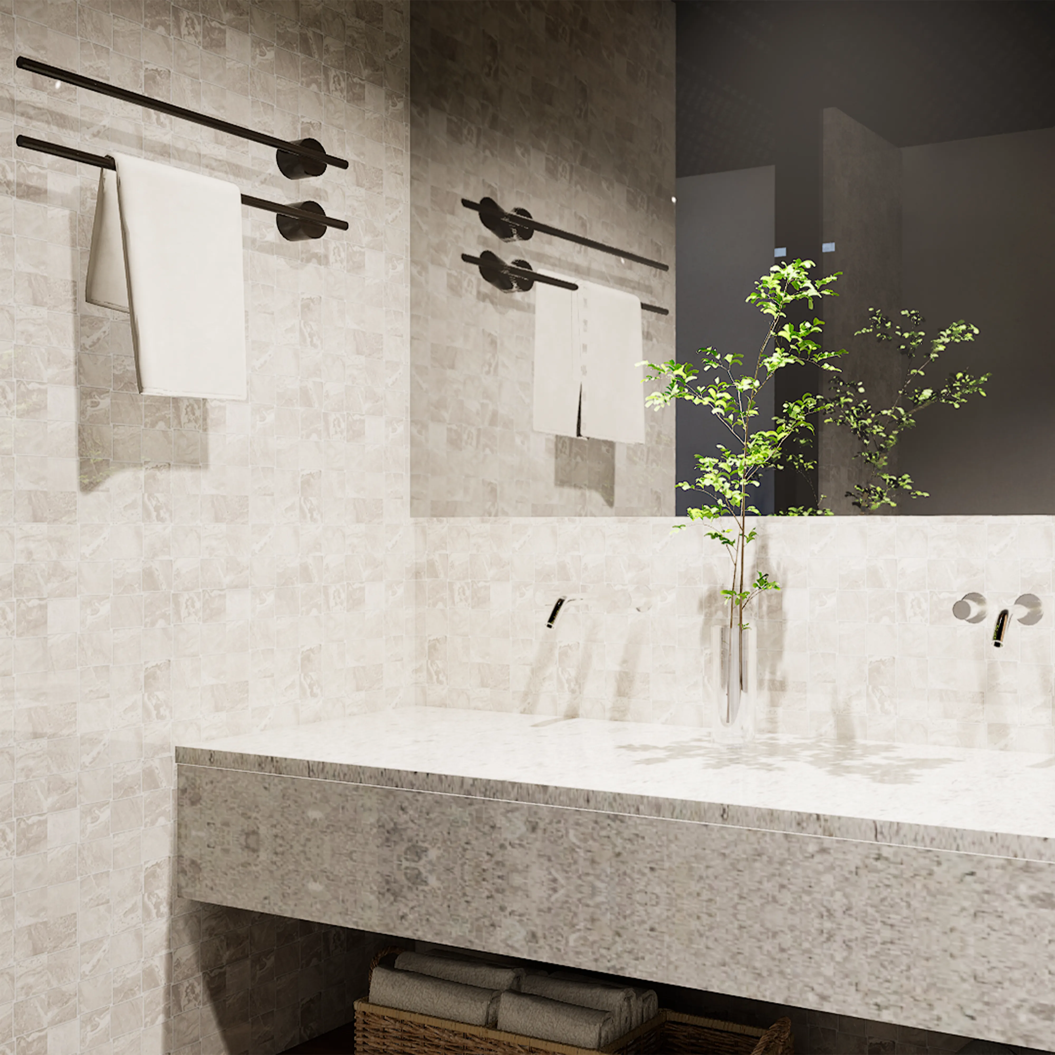 2 X 2 In Basketweave Mayfair Stella Matte Glazed Porcelain Mosaic