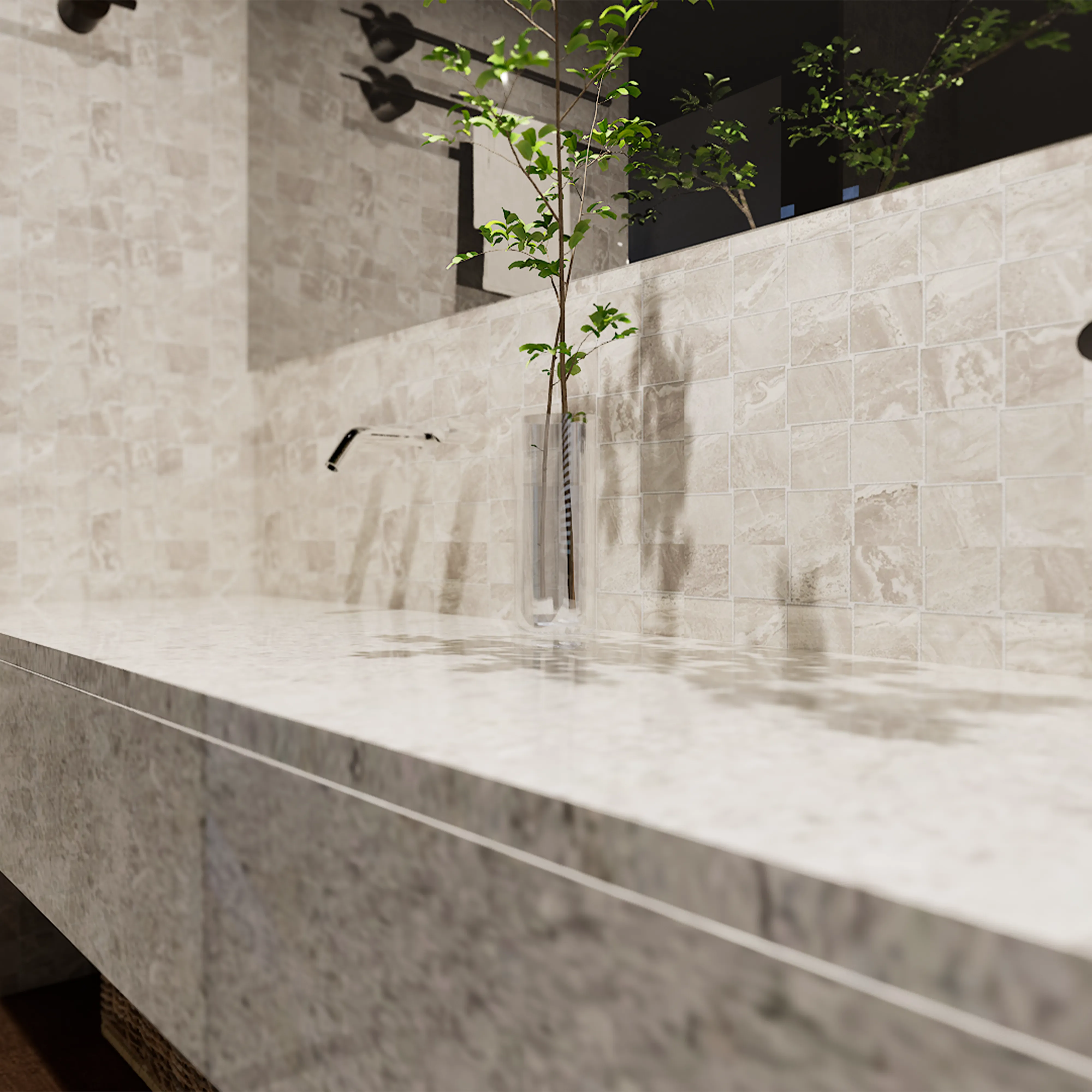 2 X 2 In Basketweave Mayfair Stella Matte Glazed Porcelain Mosaic