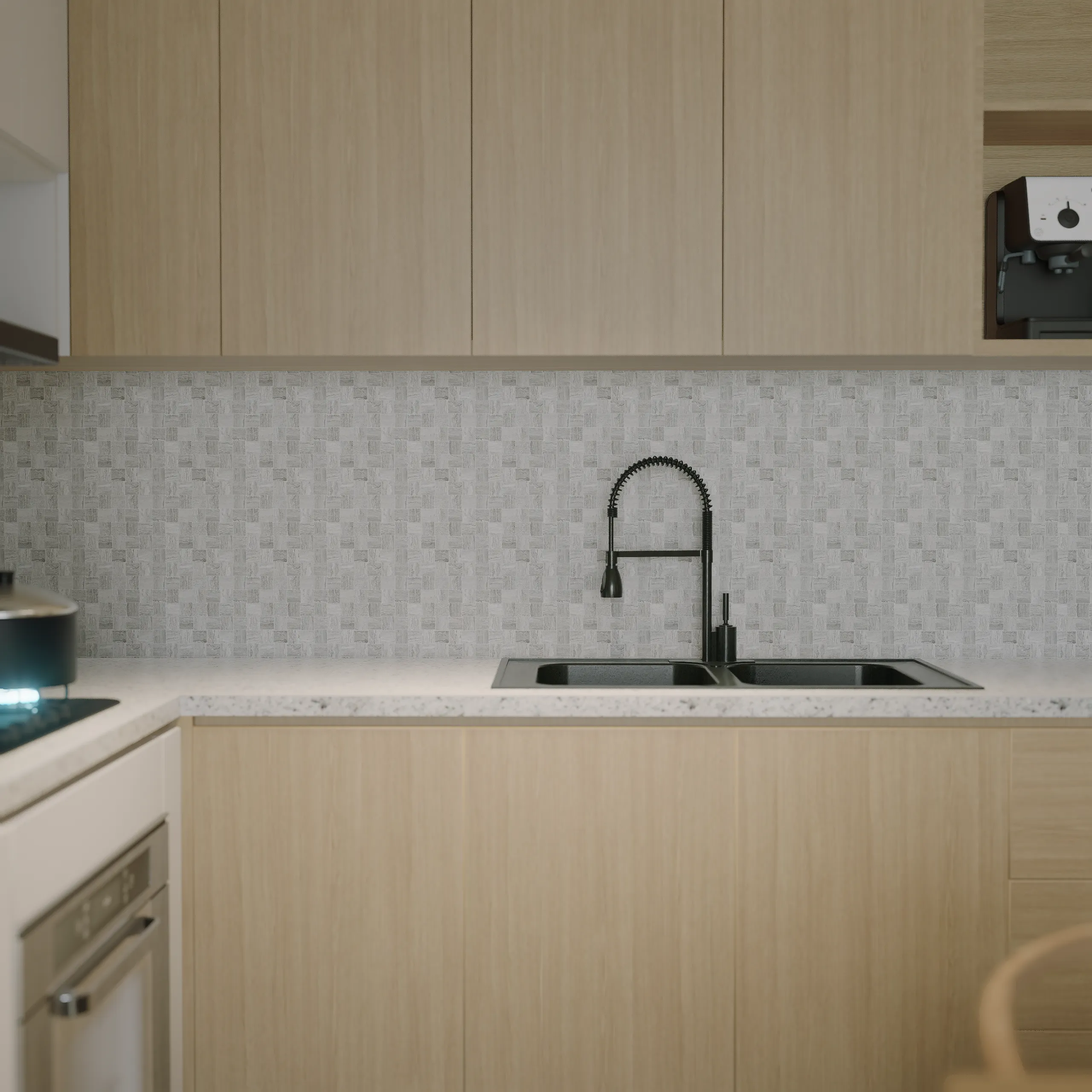 2 X 2 In Basketweave Precept Ice Matte Glazed Porcelain Mosaic