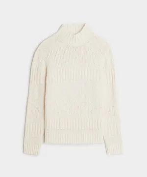 Aran Funnel Neck Sweater