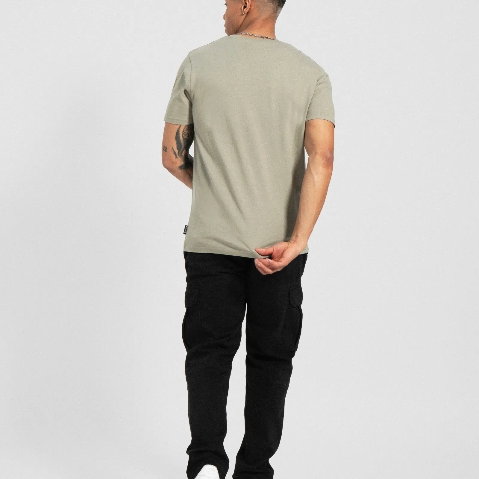 Bench Mens Algoda Crew Neck Short Sleeve Pocket T Shirt