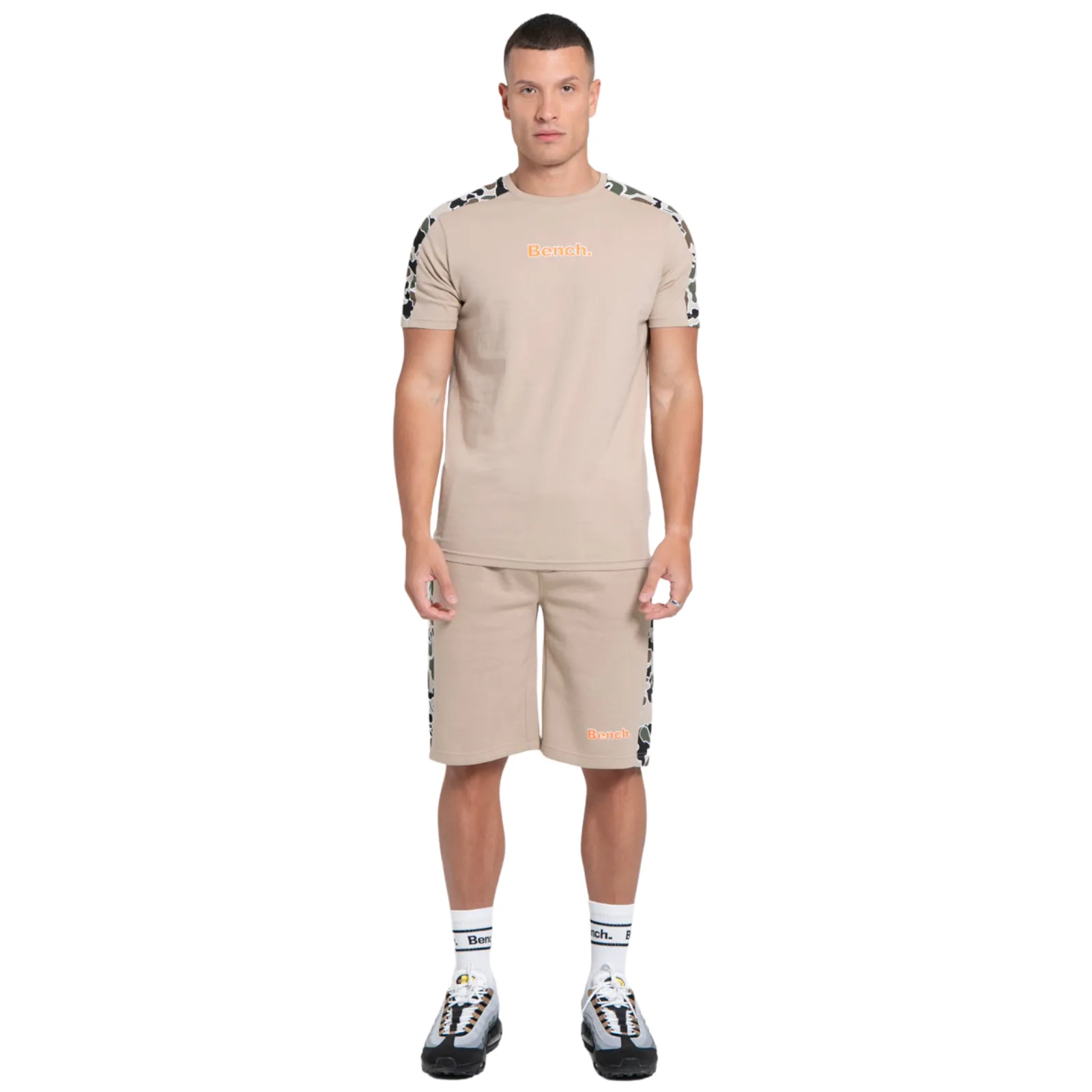 Bench Mens Chuckles Short Sleeve Camo Detail T Shirt