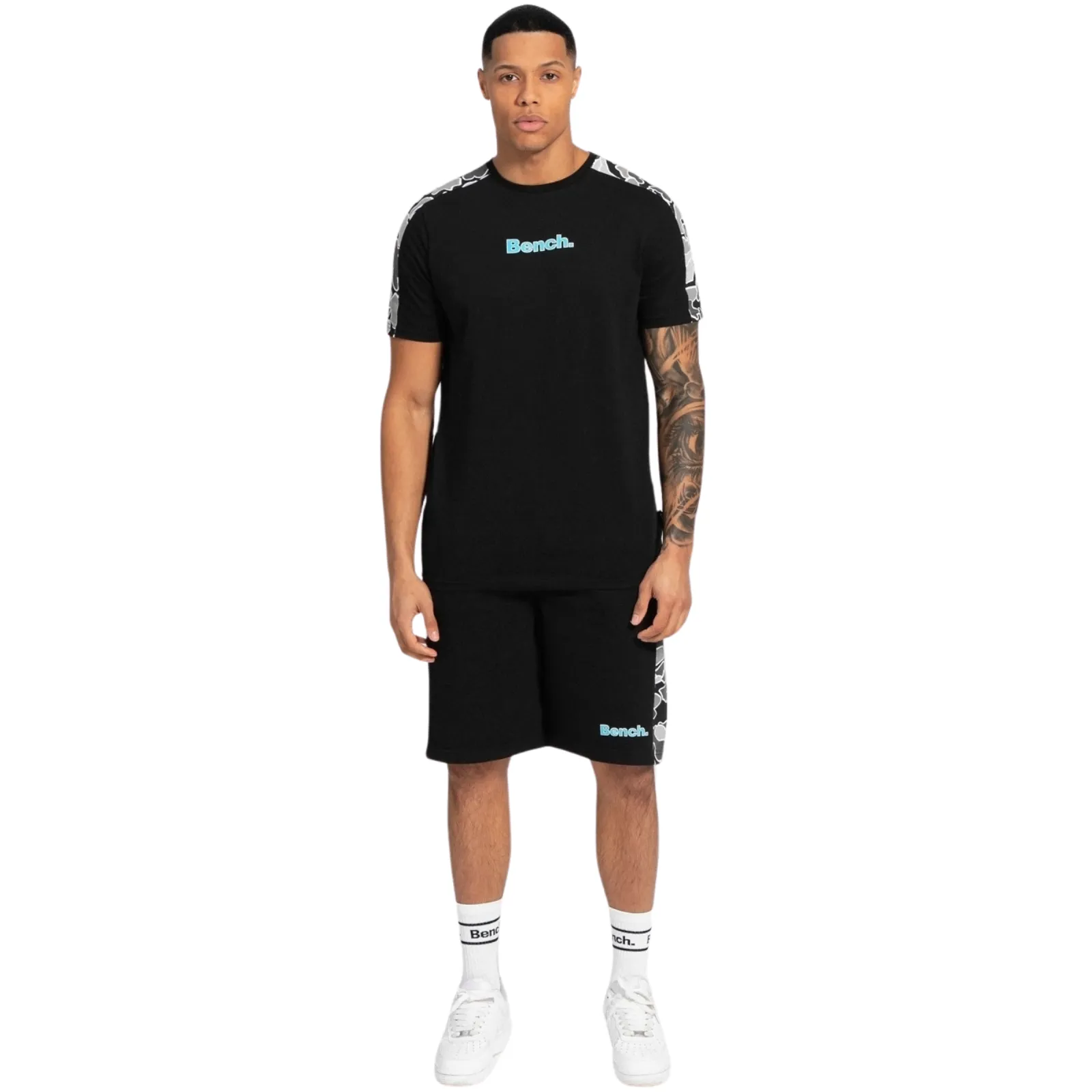 Bench Mens Chuckles Short Sleeve Camo Detail T Shirt