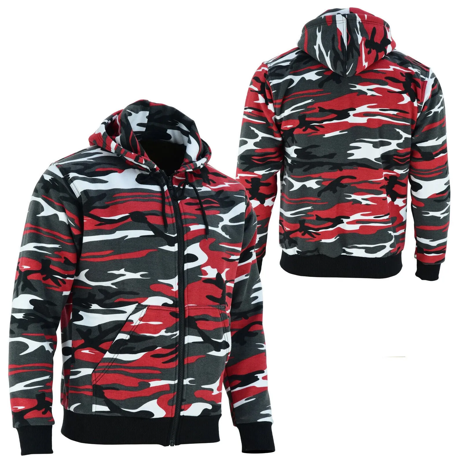 BGA Alpha Protective Motorcycle Hoodies Camo with CE Armour