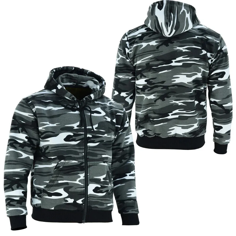 BGA Alpha Protective Motorcycle Hoodies Camo with CE Armour