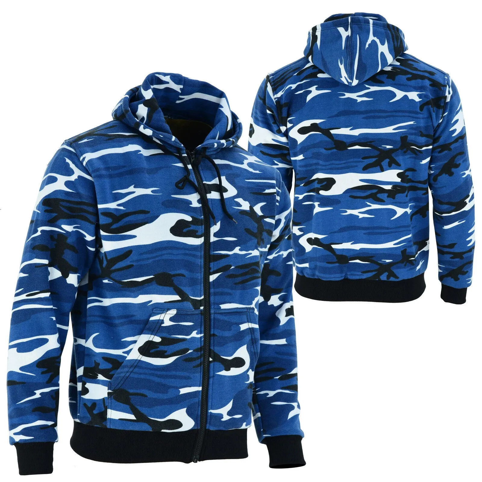 BGA Alpha Protective Motorcycle Hoodies Camo with CE Armour