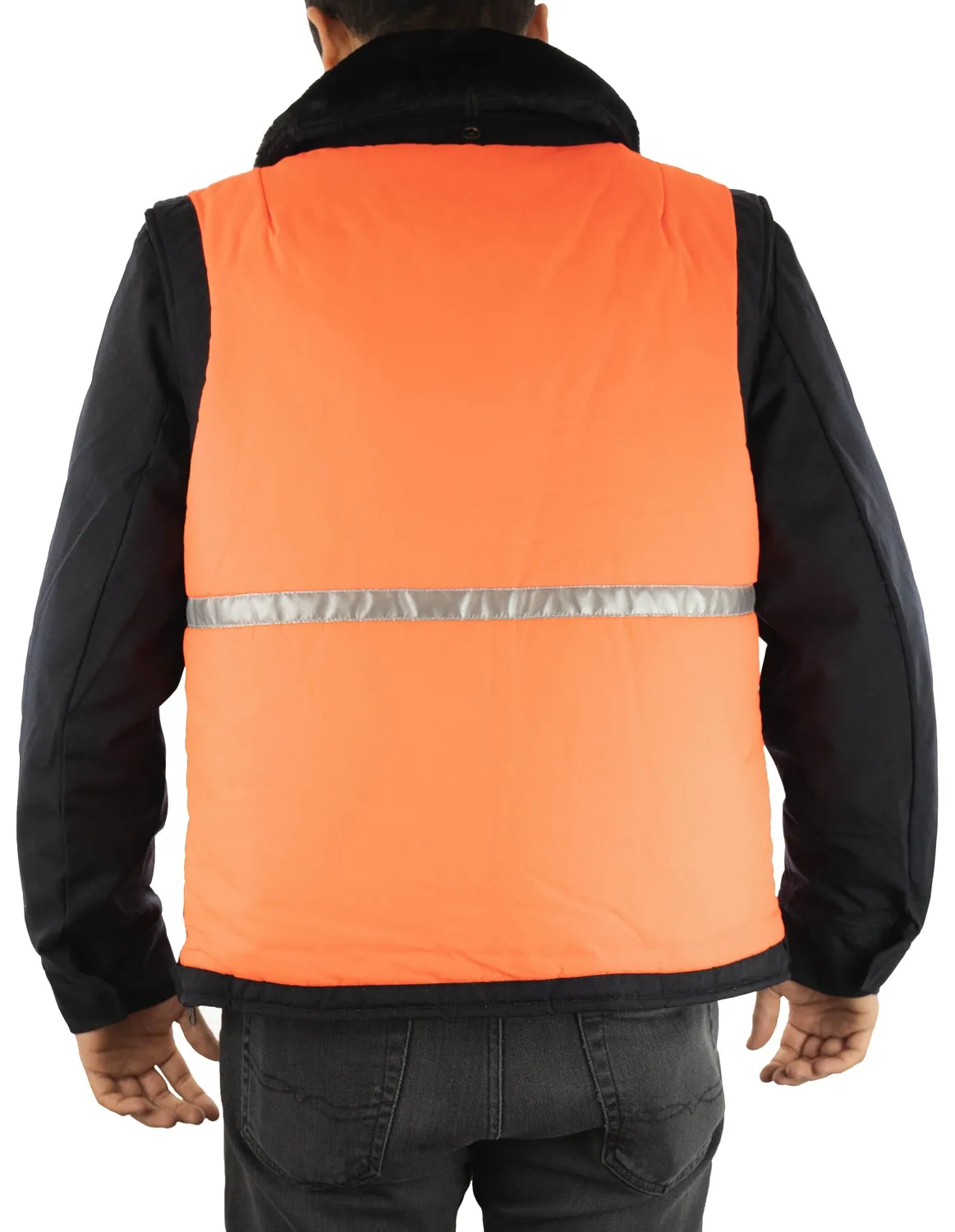 Blauer Removable 3M Reflective Overvest and Underjacket (Navy Blue)