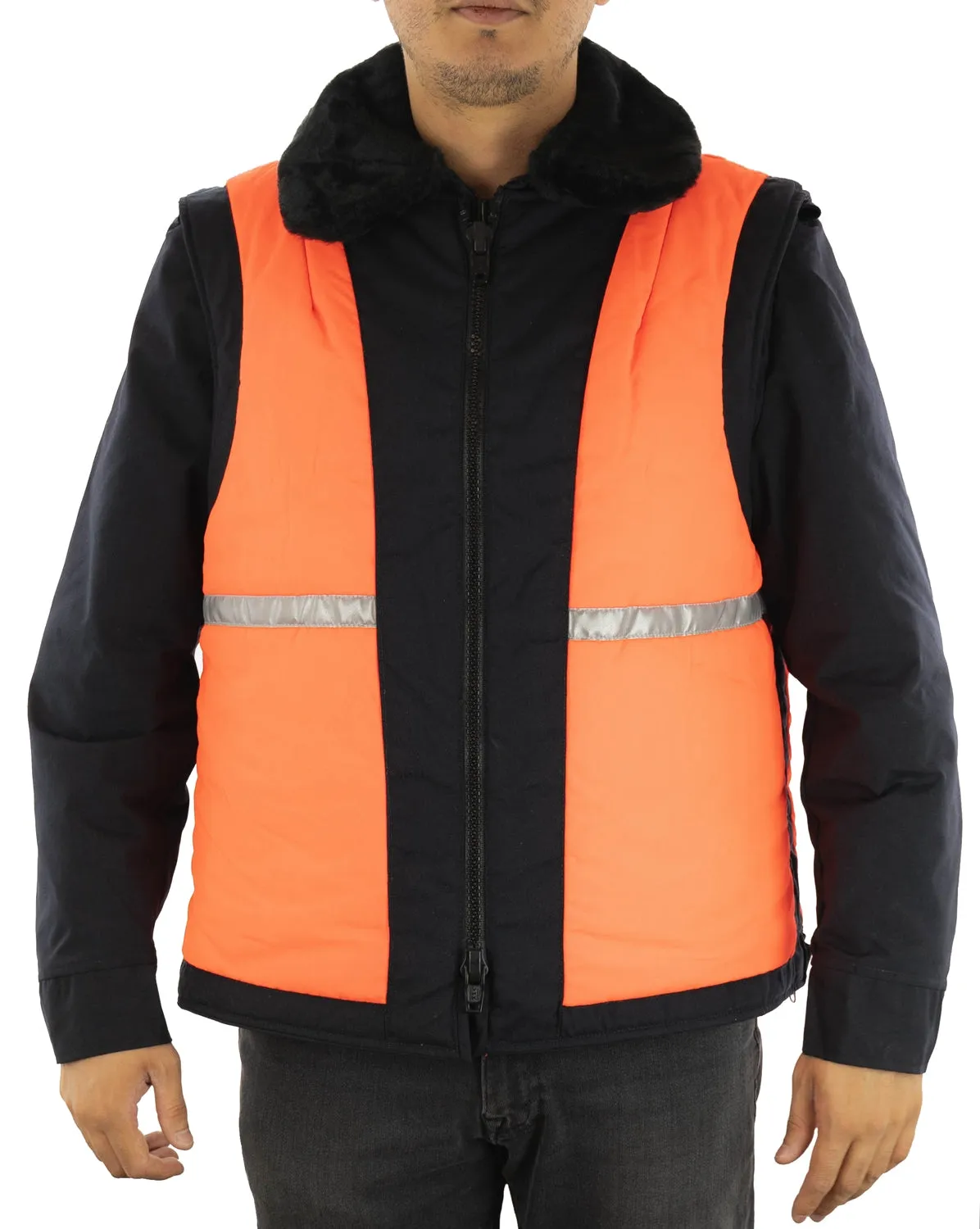 Blauer Removable 3M Reflective Overvest and Underjacket (Navy Blue)