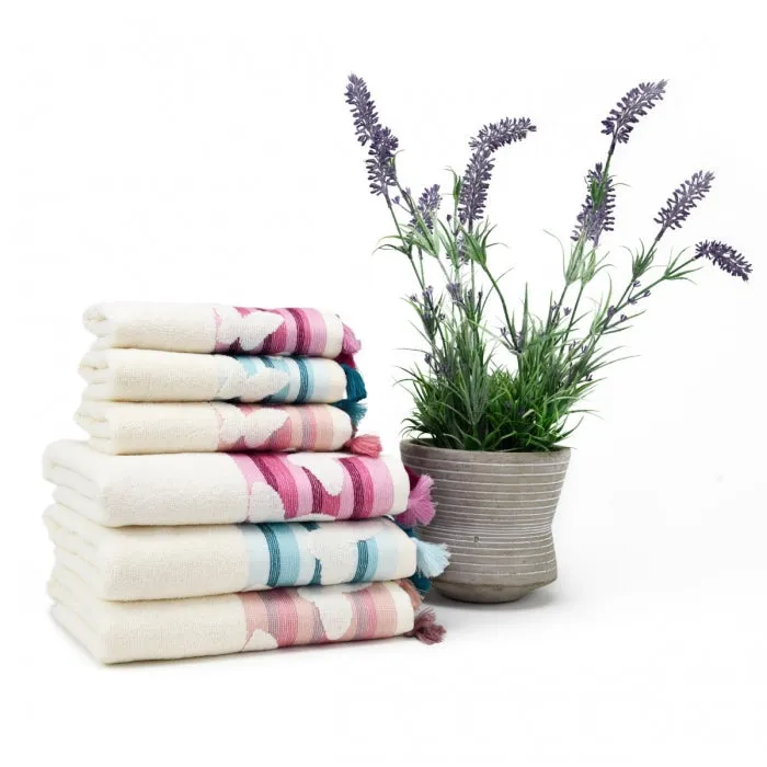 Butterfly Turkish Cotton Washcloth Boysenberry