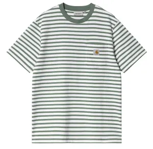 Carhartt WIP Mens S/S Seidler Pocket T Shirt Seidler Stripe Park