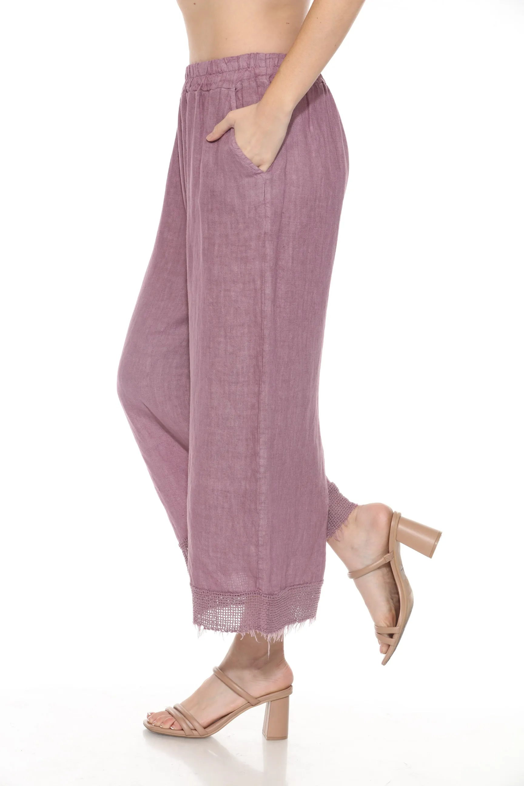 Fish Net - Linen Trim - Pant