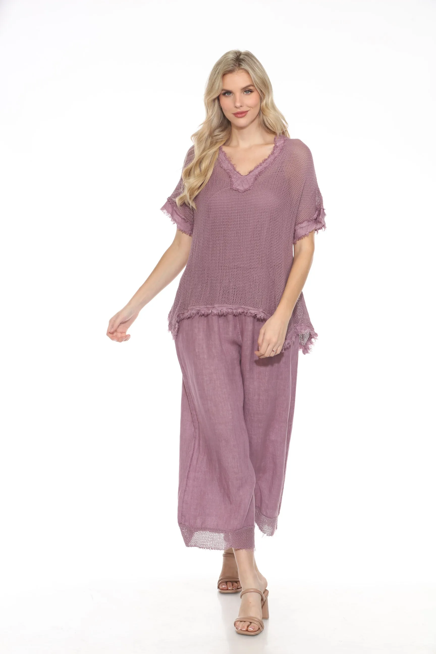 Fish Net - Linen Trim - Pant