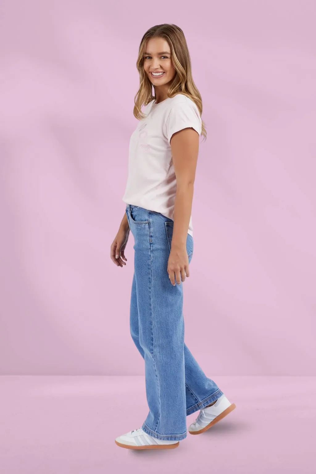 Foxwood Effortless Tee Barely Pink