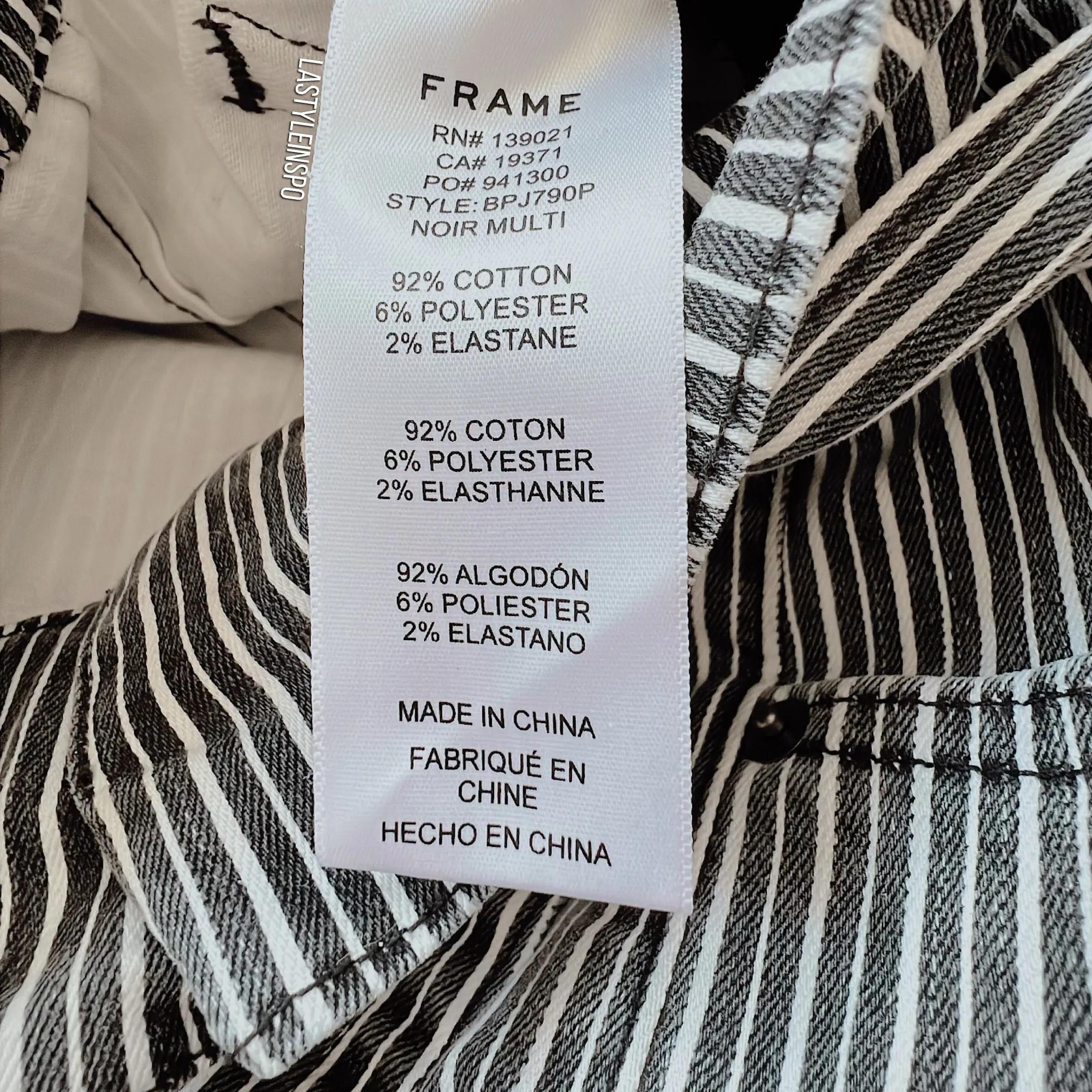 FRAME Stripped Casual Pants Ruffled High Wasted Size 24