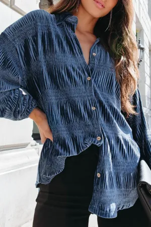 Ivyshape | Casual Solid Patchwork Turndown Collar Tops