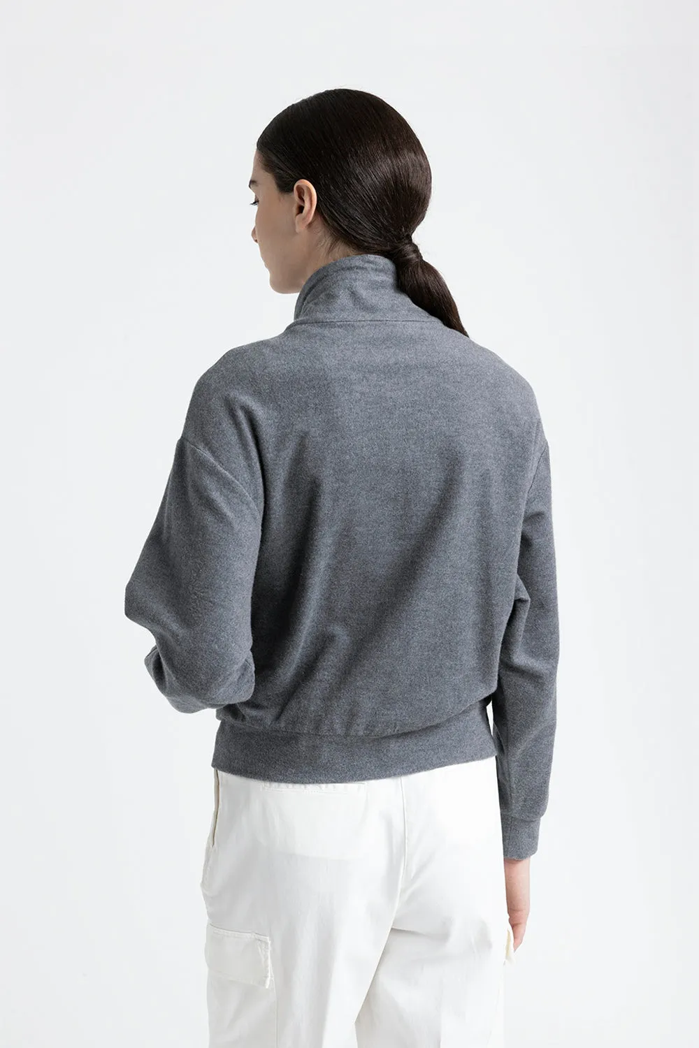 Jersey sweatshirt with Punto Luce