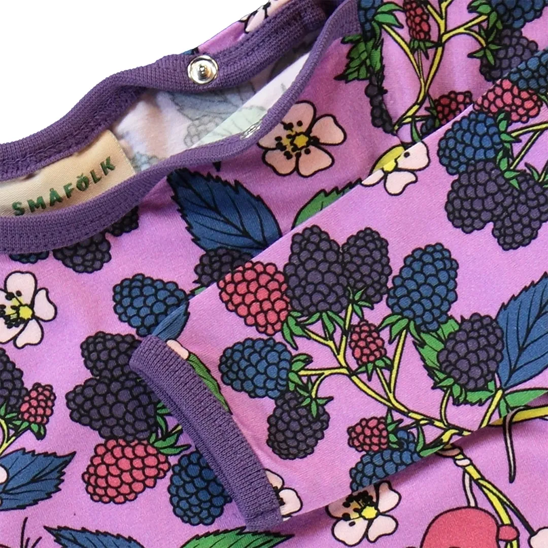 Long-sleeved baby suit with blackberries