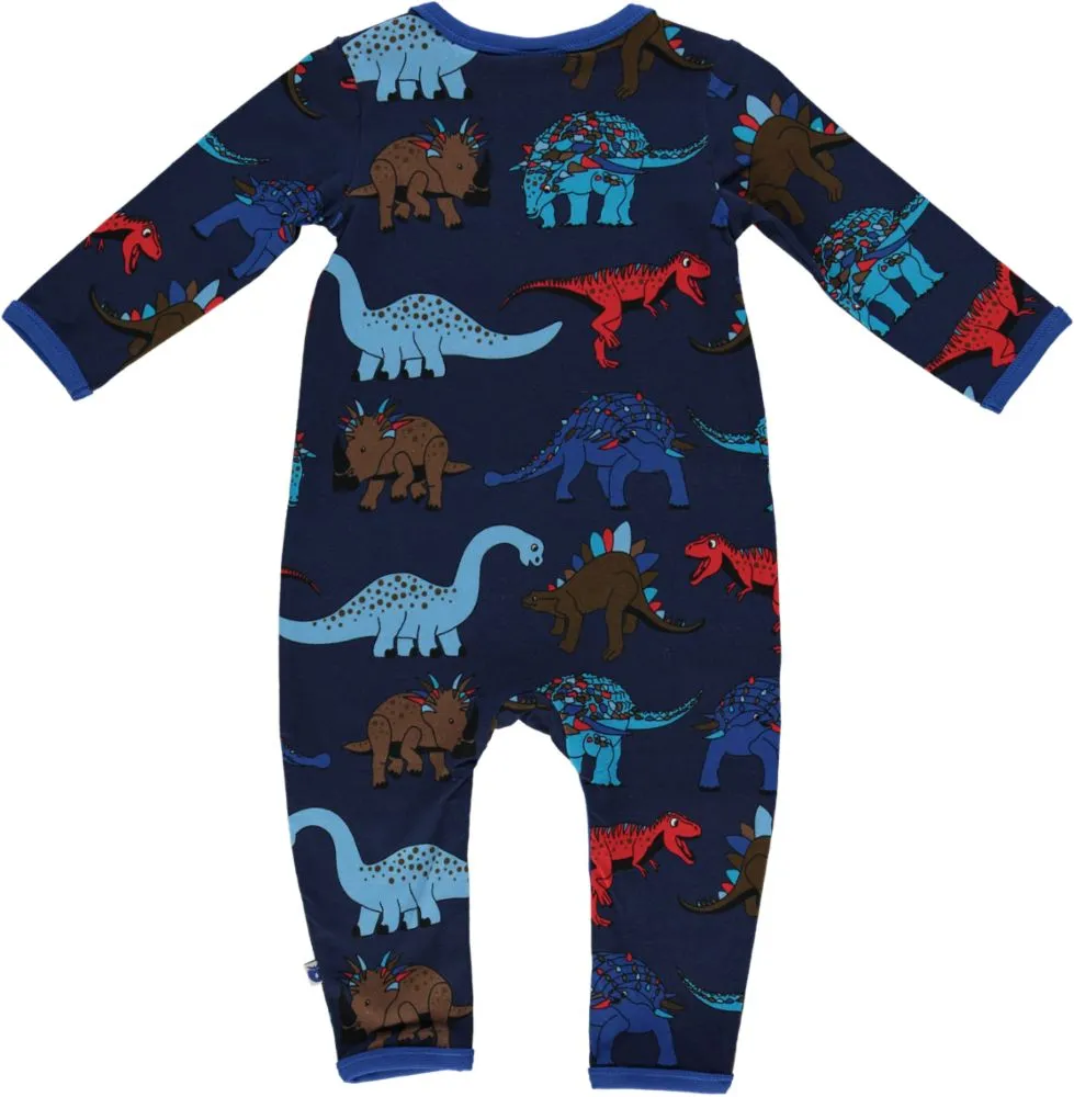 Long-sleeved baby suit with dinosaurs