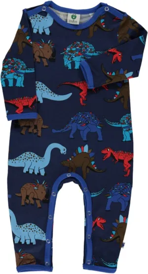 Long-sleeved baby suit with dinosaurs