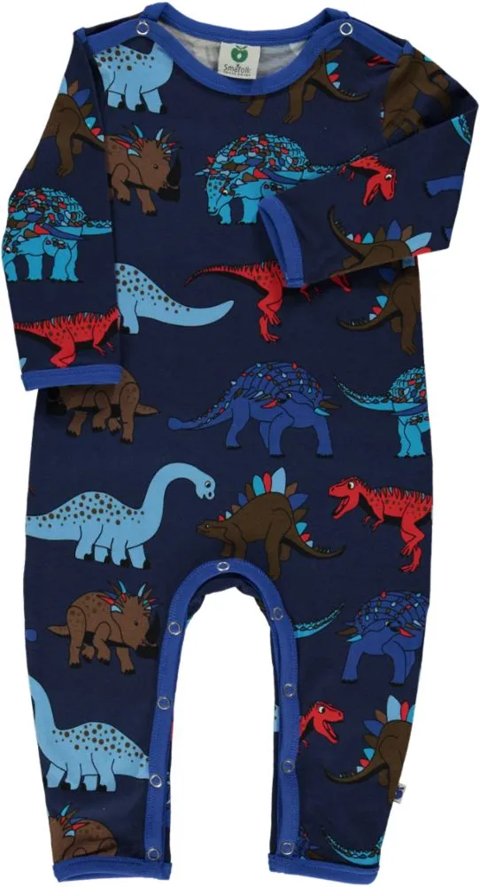 Long-sleeved baby suit with dinosaurs