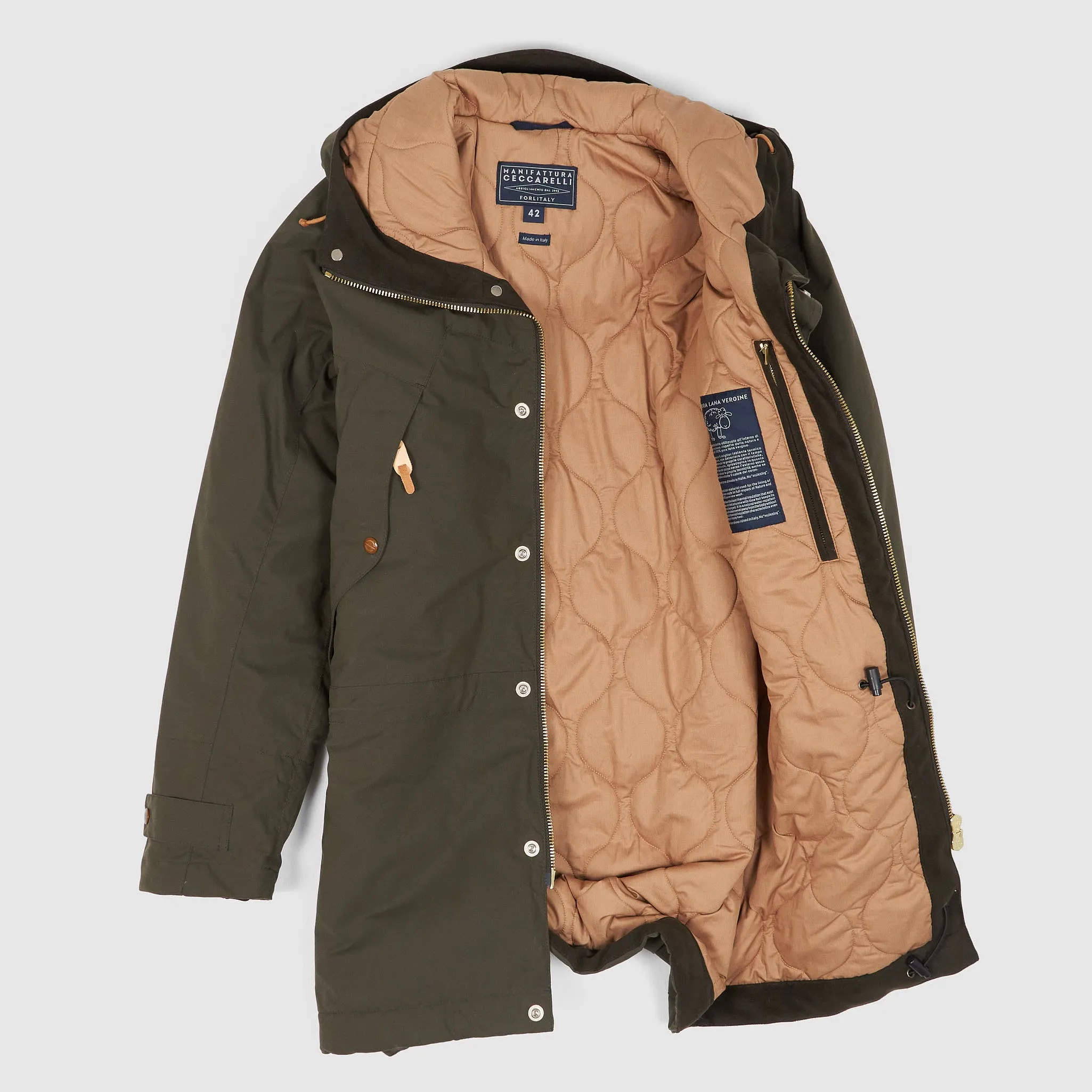 Manifattura Ceccarelli Moutain Parka Waxed Coated Fabric
