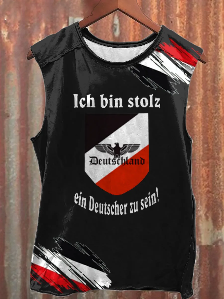 Men's Ich bin stolz ein Deutscher zu sein Printed Vests