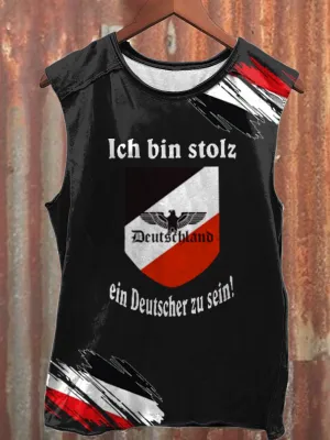 Men's Ich bin stolz ein Deutscher zu sein Printed Vests