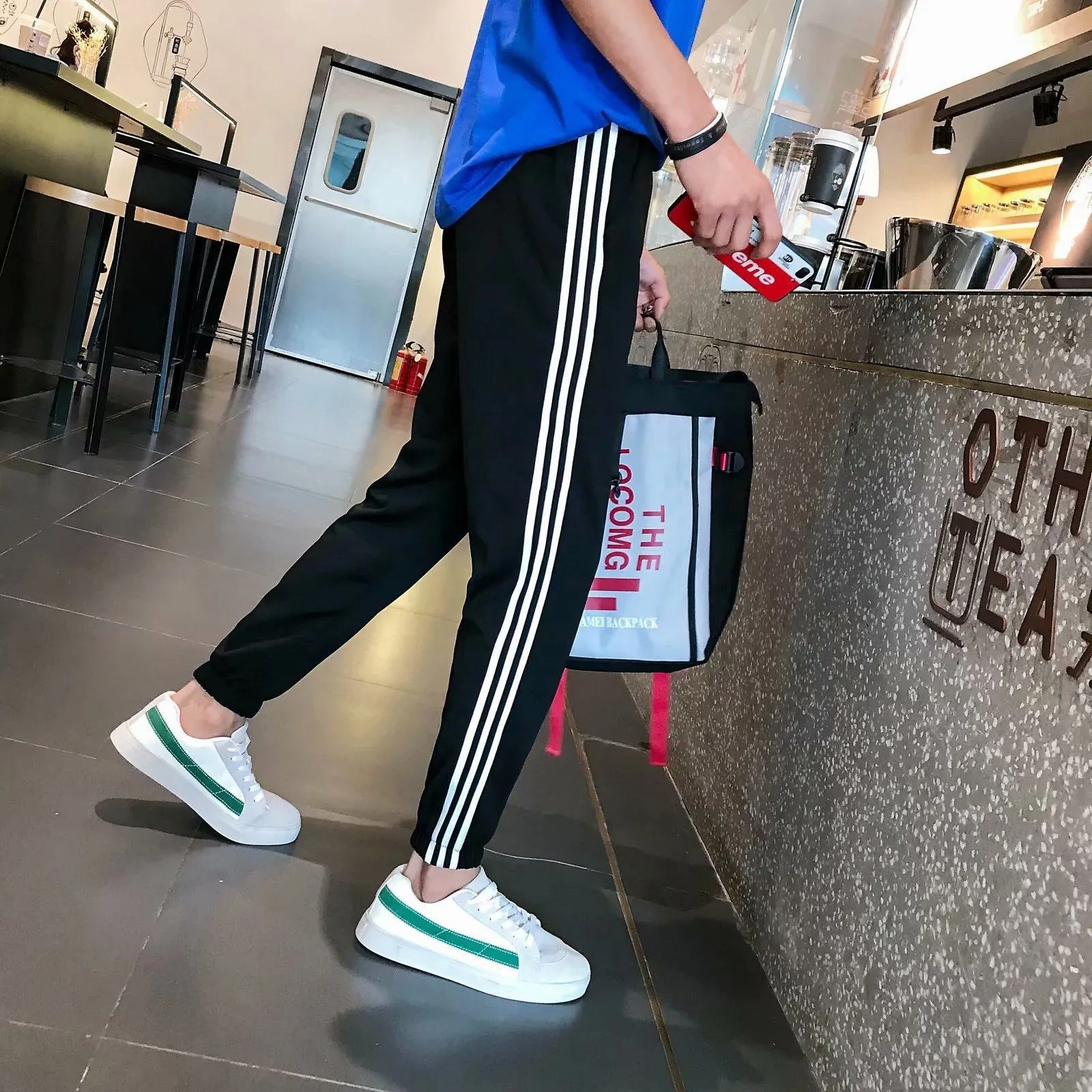 Pants Men Sporty Casual Summer Korean Trendy Young Stylish Student Jogger Pants