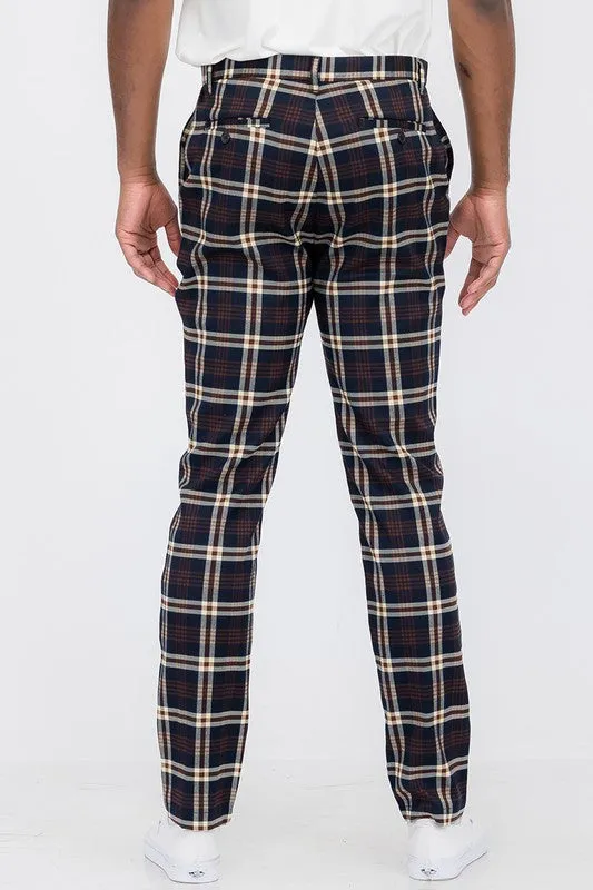 Plaid Trouser Pants C
