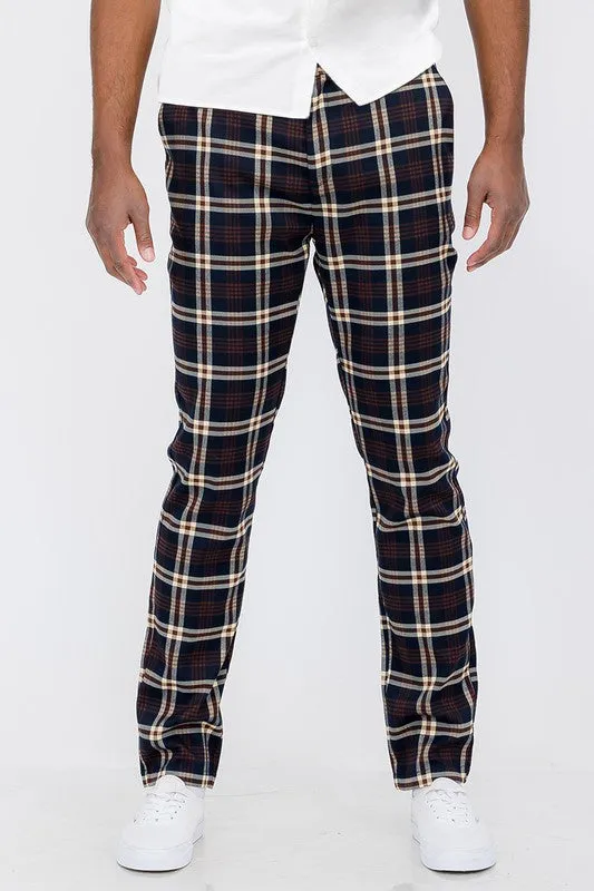 Plaid Trouser Pants C