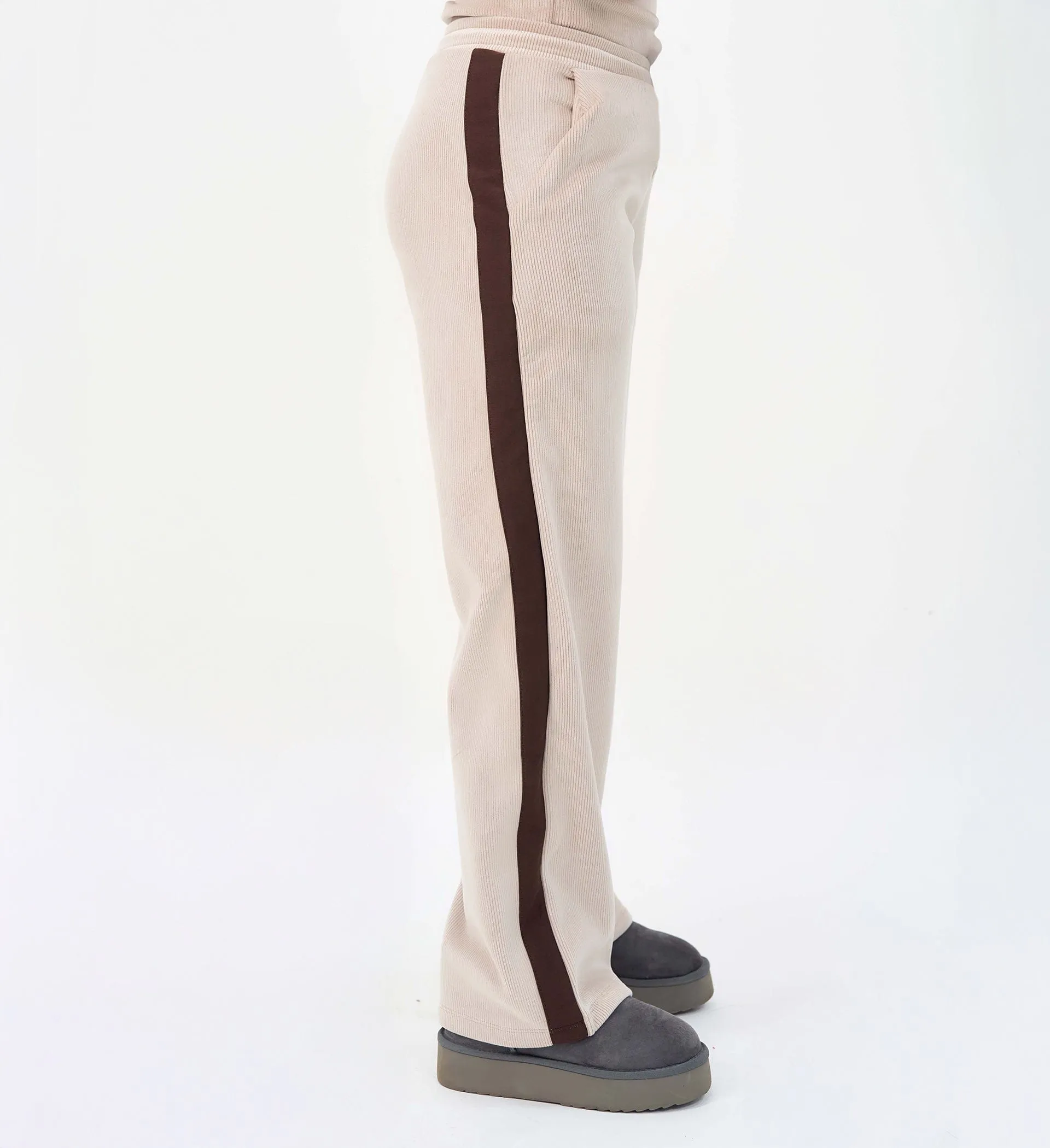 PREMIUM FAWN BONDED TRACKPANT