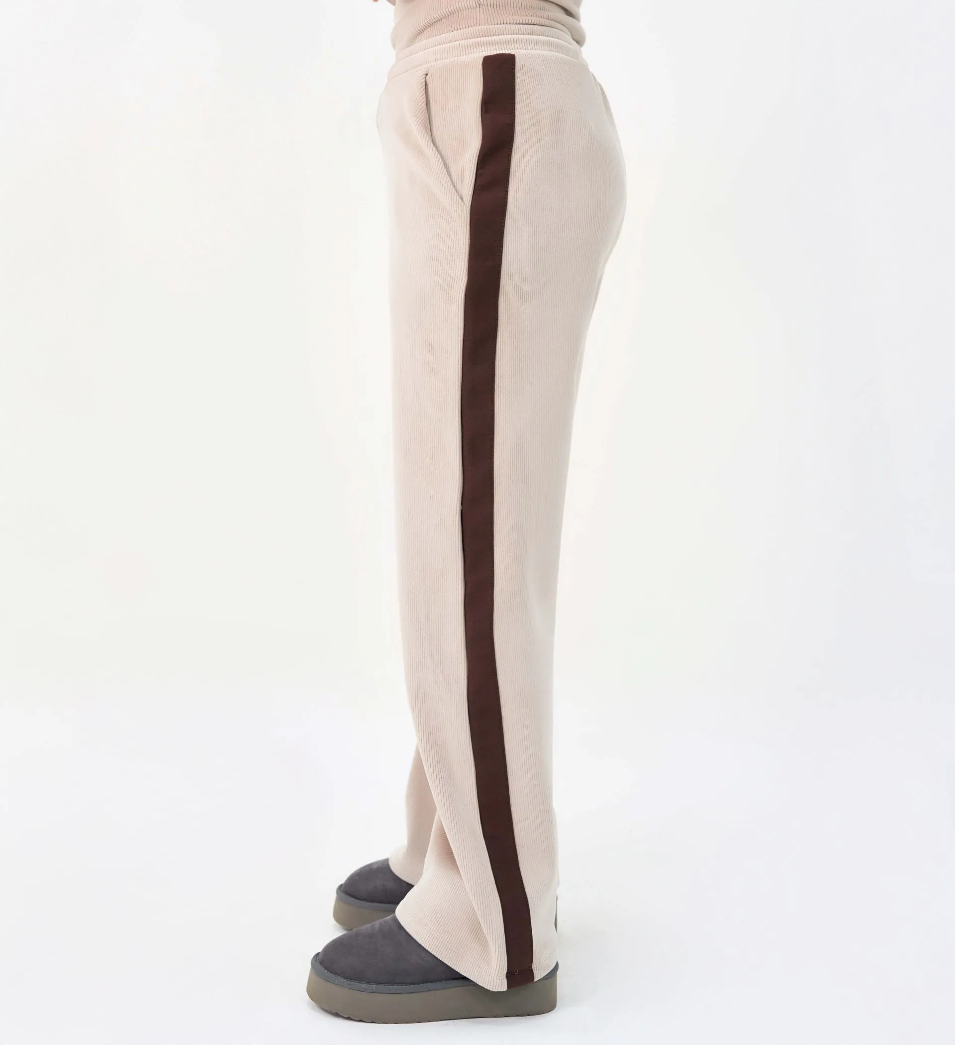 PREMIUM FAWN BONDED TRACKPANT