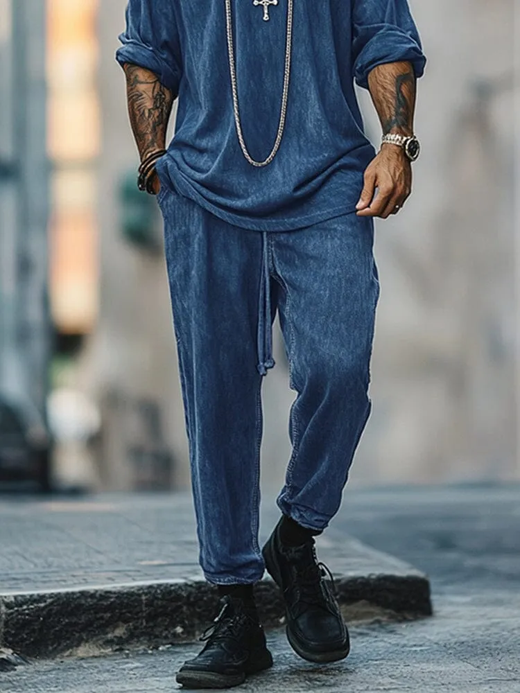 Stylish Simplicity Denim 2-Piece Set