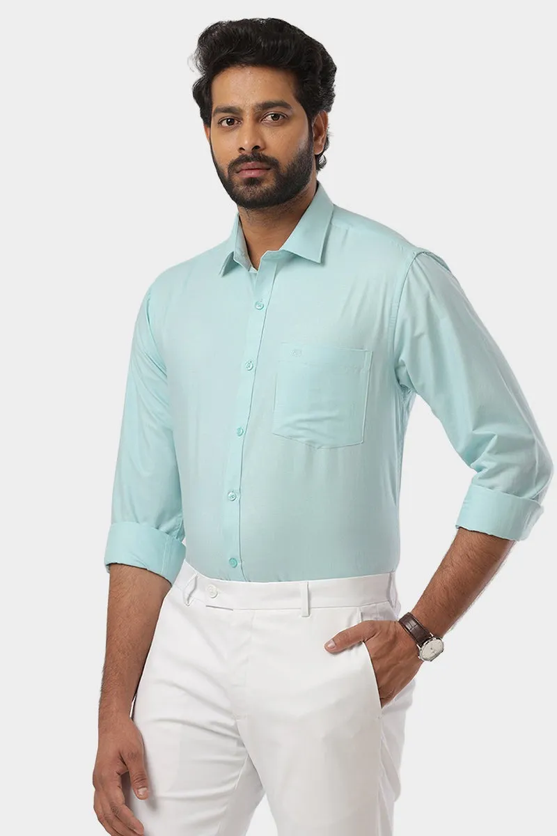 Super Soft - Mild Blue Formal Shirts for Men | Ariser