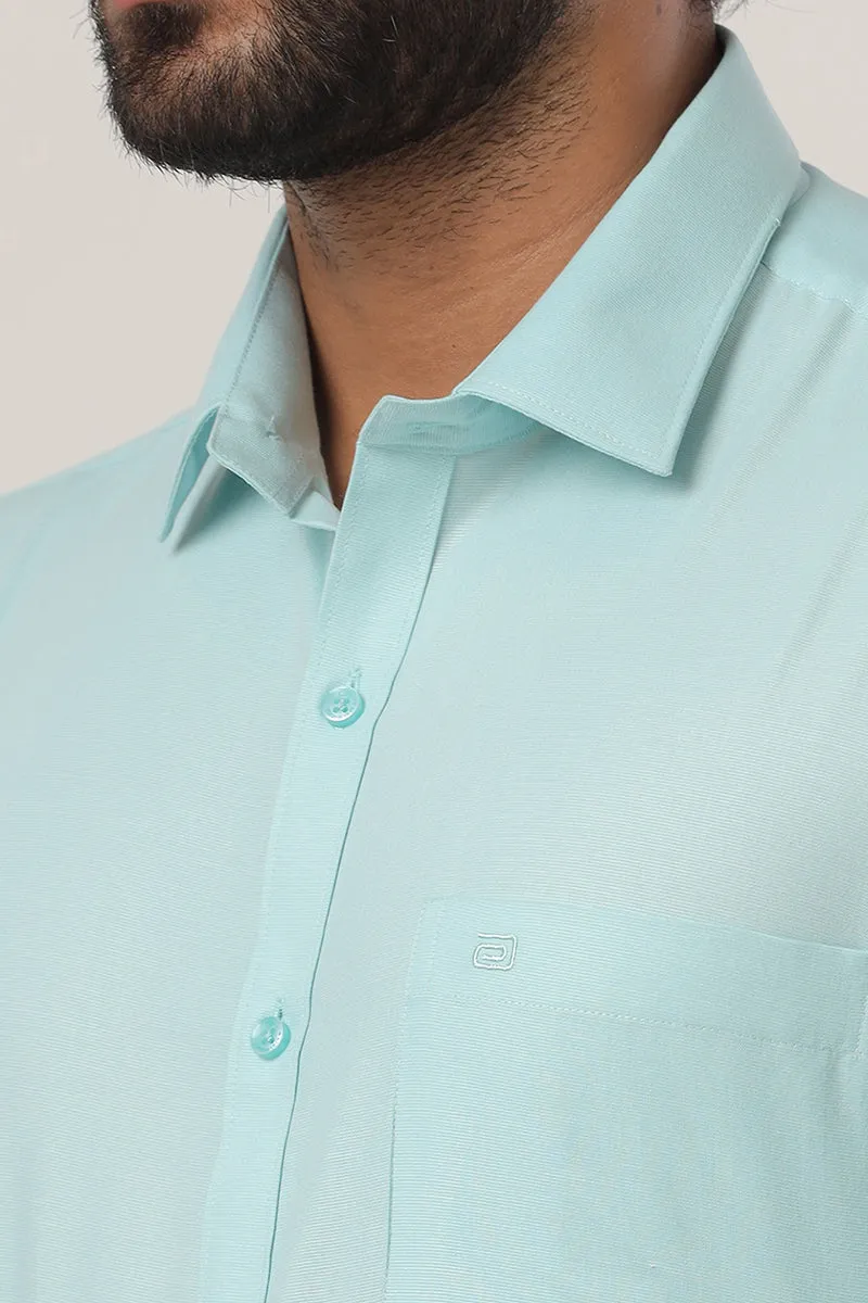 Super Soft - Mild Blue Formal Shirts for Men | Ariser
