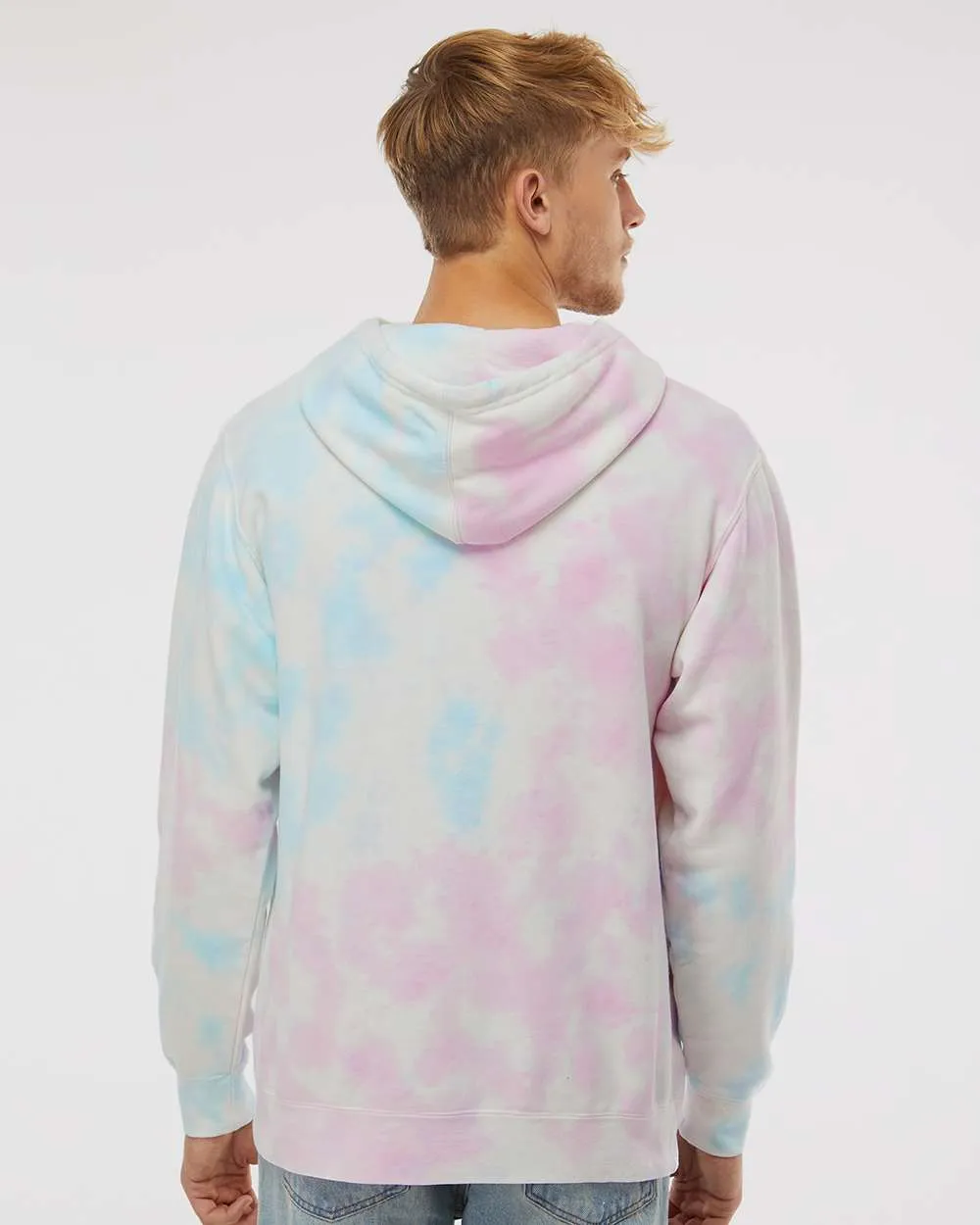 Unisex Midweight Tie Dye Hooded Pullover