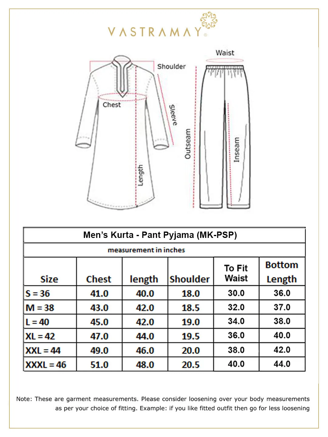 VASTRAMAY Men's Aqua Bule Kurta Set
