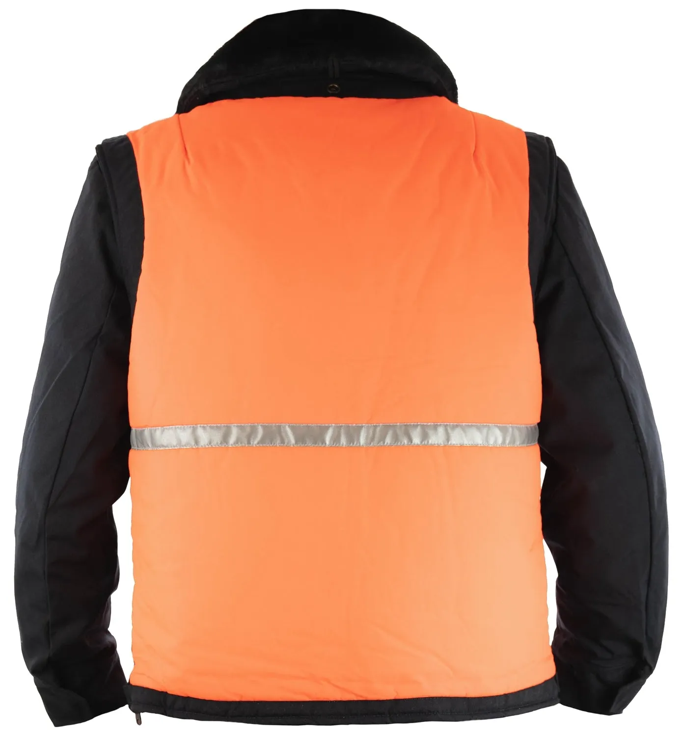 Women's Removable 3M Reflective Overvest and Underjacket (Navy Blue)